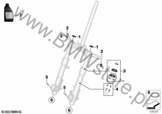 Kpl. tulejek (31 42 8406732) na diagramie Serwis widelca teleskopowego dla BMW K08  C 400 GT  ECE