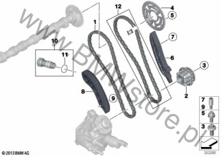 Mechanizm ster.-łańcuch sterujący górny dla BMW X4 G02 LCI SAC X4 20dX B47O ECE
