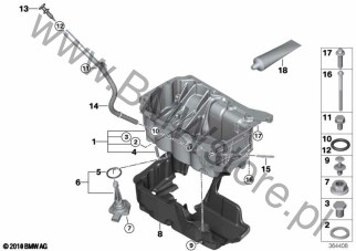 Misa olejowa (11 13 8580109) na diagramie Miska olejowa/urz. do pom.oleju dla BMW X2 F39 X2 16d SAC ECE
