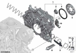 Pokrywa skrzyni łańcuchowej dla Mini Countryman F60 LCI Cooper D ALL4 B47 ECE