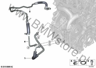 Układ chłodzenia turbosprężarki dla Mini Countryman F60 LCI Cooper SE ALL4 B38X ECE