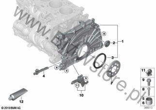 Obudowa skrzyni łańcuchowej dla BMW X4 G02 LCI SAC X4 20dX B47O ECE