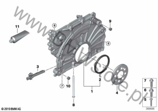 Pokrywa skrzyni łańcuchowej dla Mini Countryman F60 LCI Cooper SE ALL4 B38X ECE