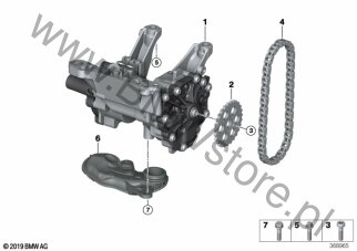 Dopływ oleju/pompa olejowa z napędem dla Mini Countryman F60 LCI Cooper SE ALL4 B38X ECE