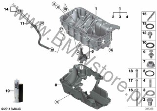 Miska olejowa/urz. do pom.oleju dla Mini Countryman F60 LCI Cooper SD B47D ECE