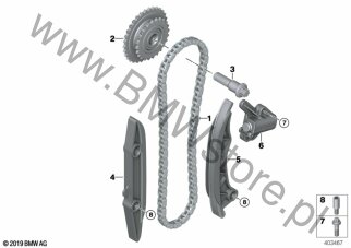 Mechanizm ster.-łańcuch sterujący dolny dla BMW 4' G22 Coupé LCI 420i 1.6 B48M ECE
