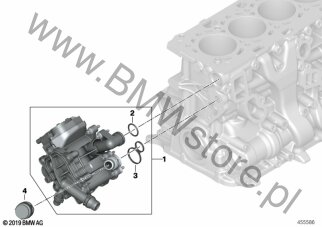 Obudowa termostatu układu chłodniczego dla BMW 4' G22 Coupé LCI 420i 1.6 B48M ECE