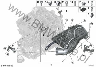 Układ ssący-chłodzenia pow. doład. dla BMW 4' G22 Coupé LCI 420i 1.6 B48M ECE