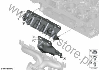 Turbosprężarka, osłona termiczna dla BMW 4' G22 Coupé LCI 420i 1.6 B48M ECE