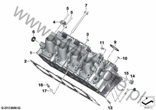 Rurka łącząca na diagramie Głowica cylindrowa 