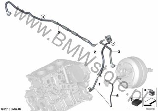 Przewód podciśn. serwomech. ukł. hamulc. dla BMW 4' G22 Coupé LCI 420i 1.6 B48M ECE