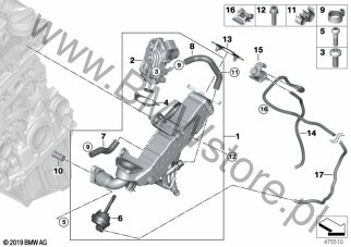 Chłodz. ukł. red. sub. szkodl. spal. dla BMW X4 G02 LCI SAC X4 20dX B47O ECE
