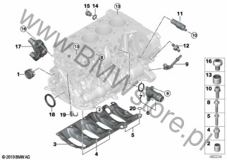 Skrzynia korbowa cylind./Elementy dod. dla Mini Countryman F60 LCI Cooper D ALL4 B47 ECE