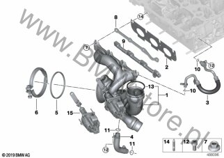Turbosprężarka ze smarowaniem dla Mini Countryman F60 LCI Cooper SE ALL4 B38X ECE