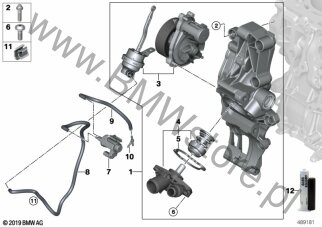 Śruba z łbem wpuszczanym (11 51 8482252) na diagramie Układ chł. - pompa pł. chł./termostat dla BMW X2 F39 X2 16d SAC ECE