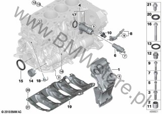 Skrzynia korbowa cylind./Elementy dod. dla BMW X4 G02 LCI SAC X4 20dX B47O ECE