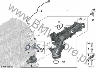 Instalacja ssąca AGR ze sterow. klapami dla BMW X4 G02 LCI SAC X4 20dX B47O ECE