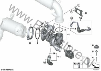 Turbosprężarka ze smarowaniem dla Mini Countryman F60 LCI Cooper B36C ECE
