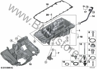 Miska olejowa/urz. do pom.oleju dla BMW 5' G30 LCI Limousine BMW ALPINA D5s B57R ECE