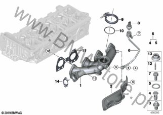 Kolektor wydechowy dla Mini Countryman F60 LCI Cooper D ALL4 B47 ECE