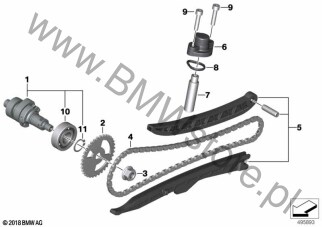 Mech. ster.-łańcuch ster./Wałek rozrządu dla BMW K08 C 400 GT 25 ECE