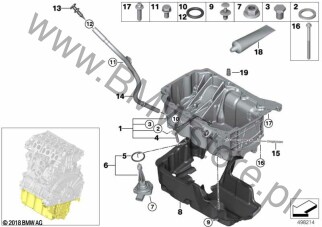 Miska olejowa/urz. do pom.oleju dla Mini Countryman F60 LCI One D B37B ECE