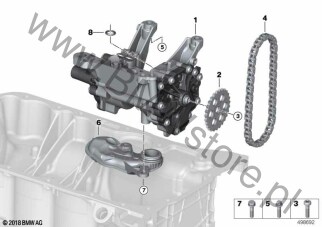 Dopływ oleju/pompa olejowa z napędem dla BMW X1 F48 LCI SAV X1 25eX B38X ECE