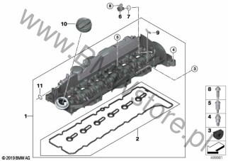 Pokrywa głowicy/elementy dod. dla BMW 5' G30 LCI Limousine BMW ALPINA D5s B57R ECE