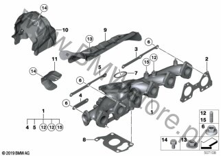 Kolektor wydechowy dla BMW X4 G02 LCI SAC X4 M40dX B57T ECE