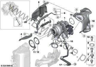 Turbosprężarka ze smarowaniem dla Mini Countryman F60 LCI Cooper D ALL4 B47 ECE