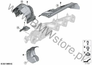 Turbosprężarka, osłona termiczna dla BMW X4 G02 LCI SAC X4 M40dX B57T ECE