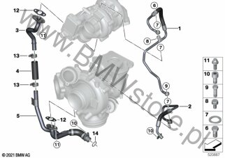 Podawanie oleju do turbosprężarki dla BMW X4 G02 LCI SAC X4 M40dX B57T ECE