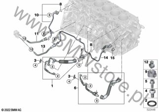 Układ chłodzenia turbosprężarki / SCR dla BMW 5' G30 LCI Limousine BMW ALPINA D5s B57R ECE