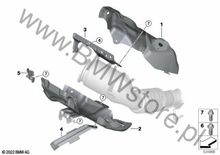 Turbosprężarka, osłona termiczna dla Mini Cabrio F67 Cooper S B48N ECE