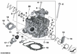 Podkładka na diagramie Głowica cylindrowa 