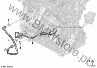 Układ chłodzenia turbosprężarki dla BMW X3L G48 SAV X3 xDrive30L B48P ECE