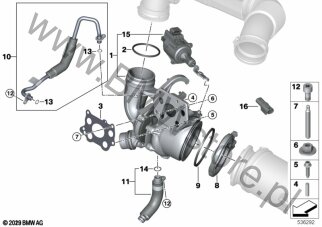 Turbosprężarka ze smarowaniem dla BMW 2' F44 Gran Coupé 218i B38C ECE