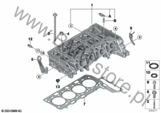 Głowica cylindrów/elementy dod. dla BMW X4 G02 LCI SAC X4 20dX B47O ECE