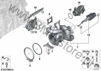 Turbosprężarka ze smarowaniem dla BMW X3 G01 LCI SAV X3 M40iX B58C ECE