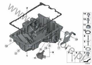 Uchwyt termostatu na diagramie Misa olejowa