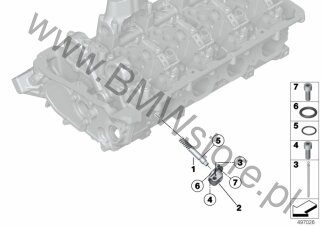 O-Ring na diagramie Głowica cylindrów - elektr. elem. dod.