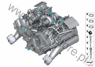 Śruba zabezpieczająca (11 12 8416475) na diagramie Plomba silnika dla MS BMW Motorsport M6 GT3 Coupé ECE