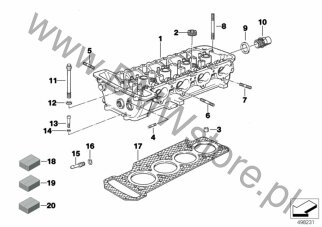 Głowica cylindrowa (11 12 1415369) na diagramie Głowica cylindrowa