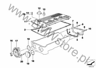 Zaślepka (11 12 1415191) na diagramie Elementy dodatkowe głowicy cylindrów dla BMW Classic Motorsport E36 318iS Class 2 Limousine ECE