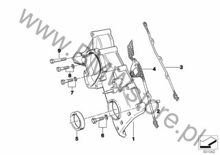 Śruba z podkładką (07 11 9913951) na diagramie Obudowa skrzyni łańcuchowej dla BMW Classic Motorsport E36 318iS Class 2 Limousine ECE