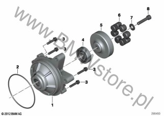 Guma tłumiąca na diagramie Napęd alternatora 