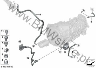 Przewód masy dynamostartera (12 42 5A045A8) na diagramie Przewód akumulatora dla BMW X5L G18 LCI X5 30LiX SAV B48P ECE