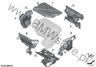Osłona akust.maszyny elektr.tylnej osi dla BMW X2 U10 SAC iX2 xDrive30 XE2 ECE