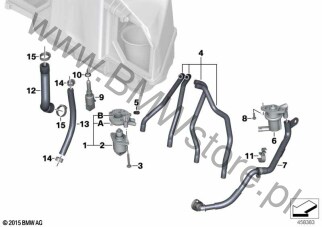 Śruba soczewkowa (54 10 7055524) na diagramie Ukł. reg. jałowej pracy silnika dla BMW A15 A15  USA