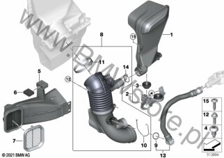O-Ring (13 71 8652852) na diagramie Kanał powietrza dla BMW X3 G01 X3 30dX  SAV ECE